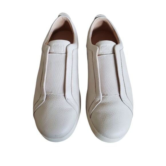 Fitflop Rally Shoes Women Sz 10 Beige Leather Slip On Athletic Walking Sneakers main image 4